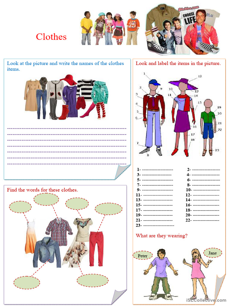 Clothes Vocabulary and Labeling Exercise | PDF