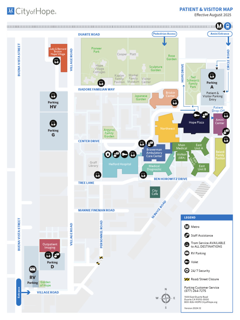 Duarte Pass Patient & Visitor Map | PDF