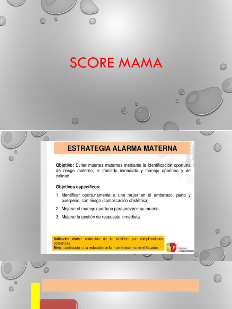 Protocolo Score Mamá: Emergencias Obstétricas | PDF | El embarazo | Pelvis