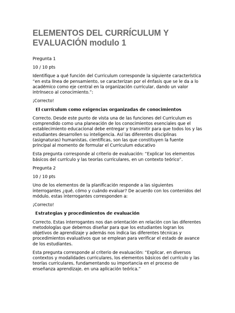 Elementos Clave del Currículum Educativo | PDF | Plan de estudios ...