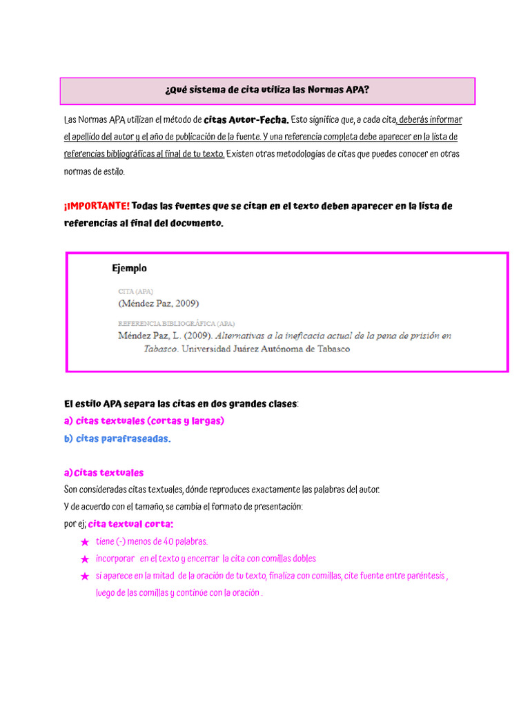 Citas y Referencias en Normas APA | PDF | Estilo apa