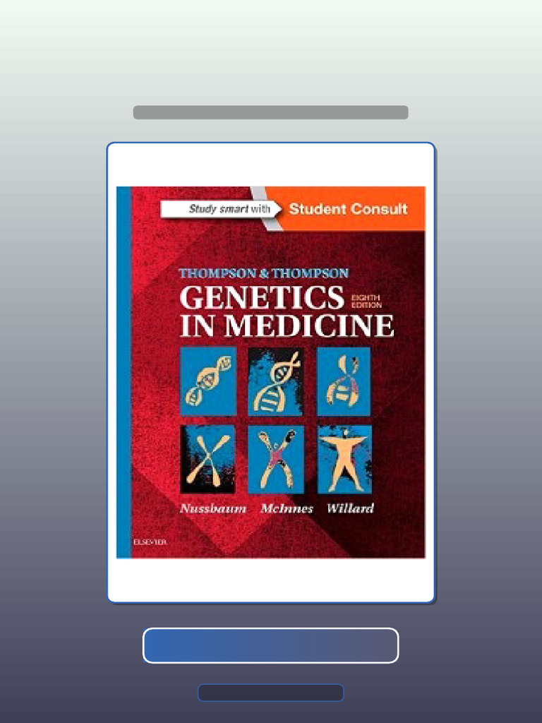 Complete Thompson Thompson Genetics in Medicine 8th Edition eBook and ...