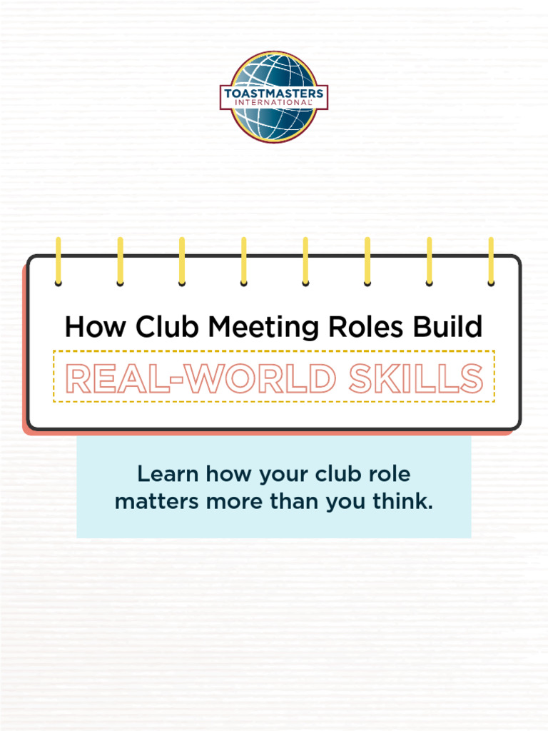 Toastmasters Club_Meetings_Roles | PDF | Public Speaking ...