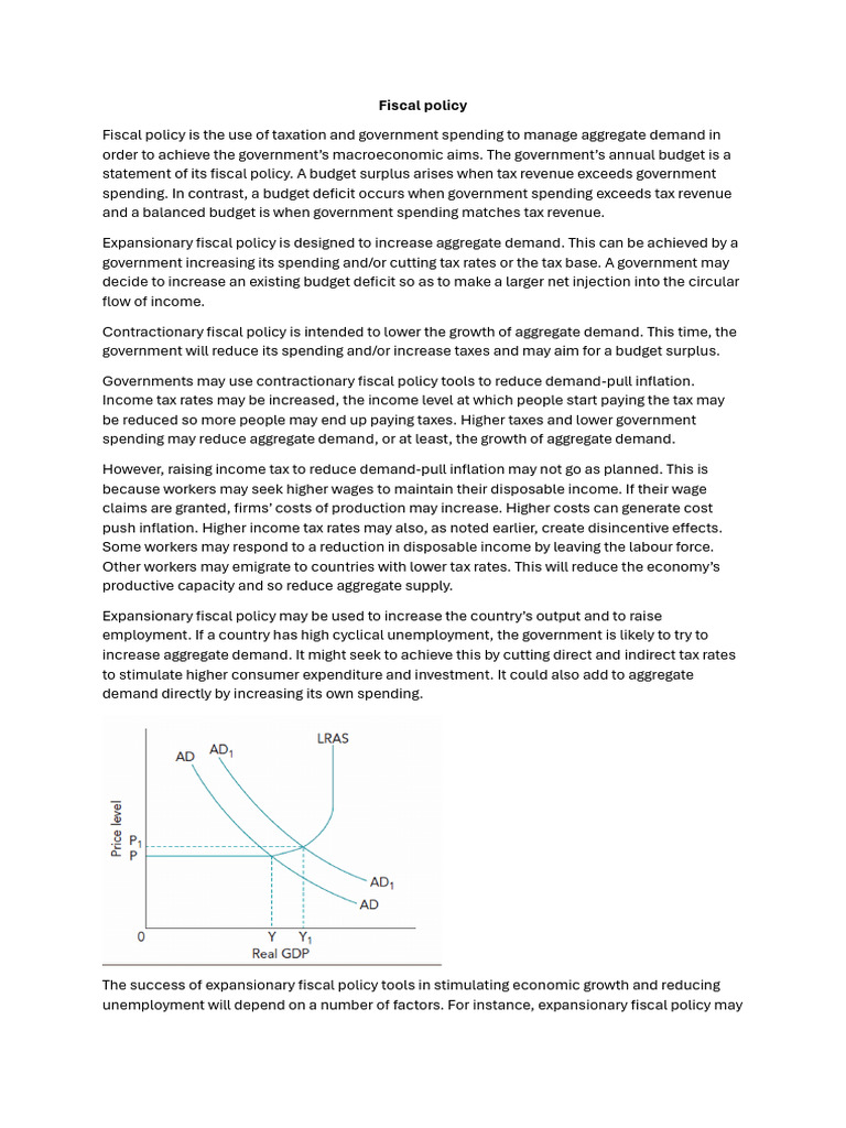 Understanding Fiscal Policy Dynamics | PDF | Fiscal Policy | Taxes