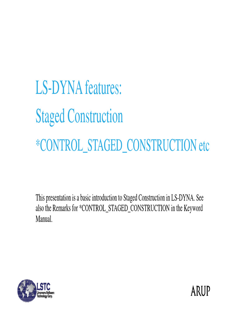 ARUP Staged Construction Notes 03apr2018 | PDF | Stress (Mechanics ...