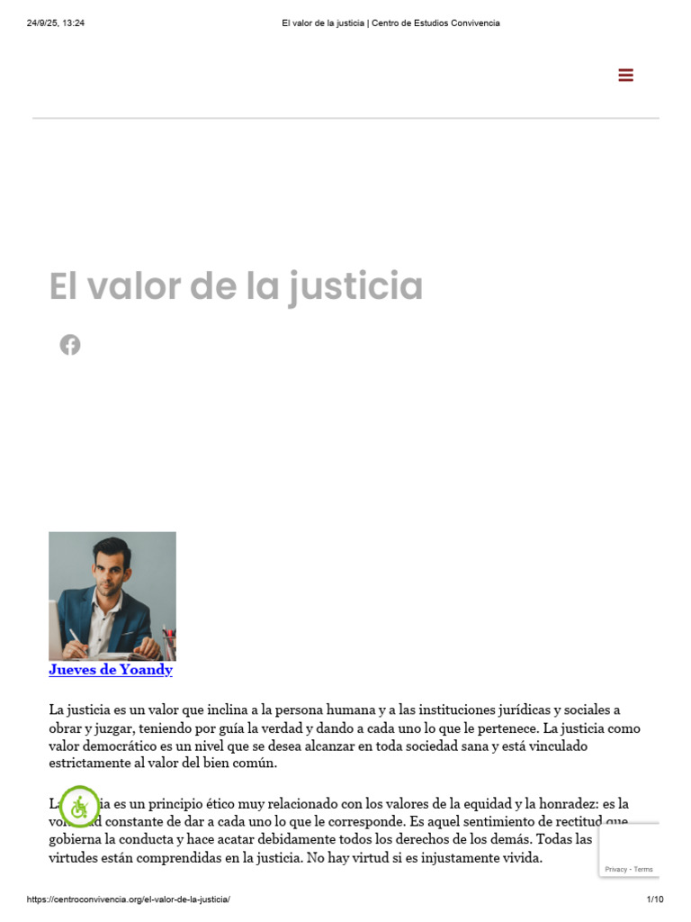 El Valor de La Justicia - Centro de Estudios Convivencia | PDF ...