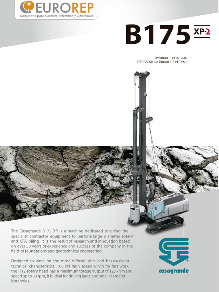 Casagrande B175 Hydraulic Piling Rig | PDF