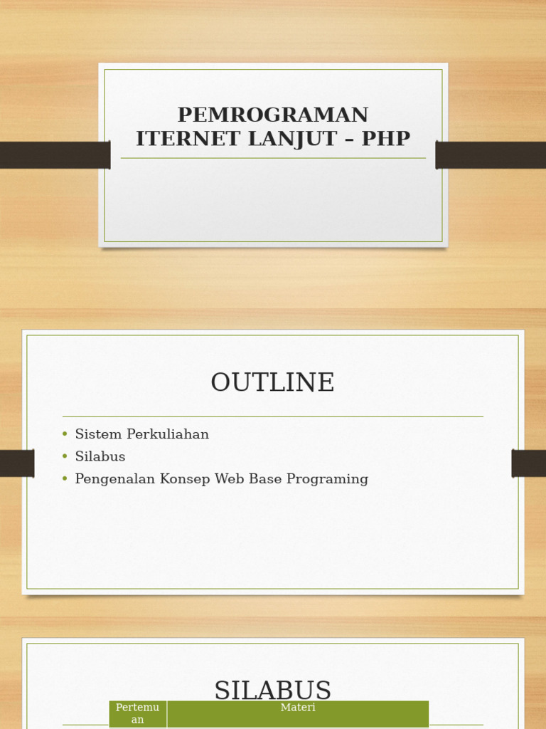 Pertemuan 1 - Pemrograman Internet Lanjut | PDF