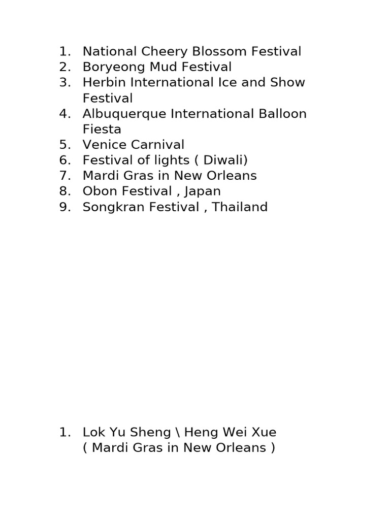 National Cheery Blossom Festival | PDF