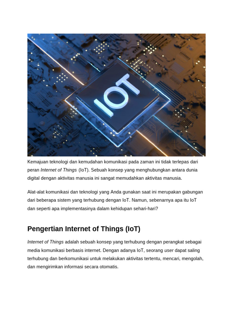 Memahami Internet of Things (IoT) | PDF
