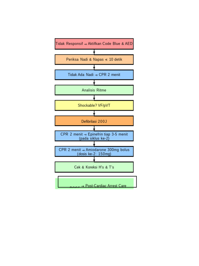 Megacode ACLS AHA2020 Flowchart | PDF
