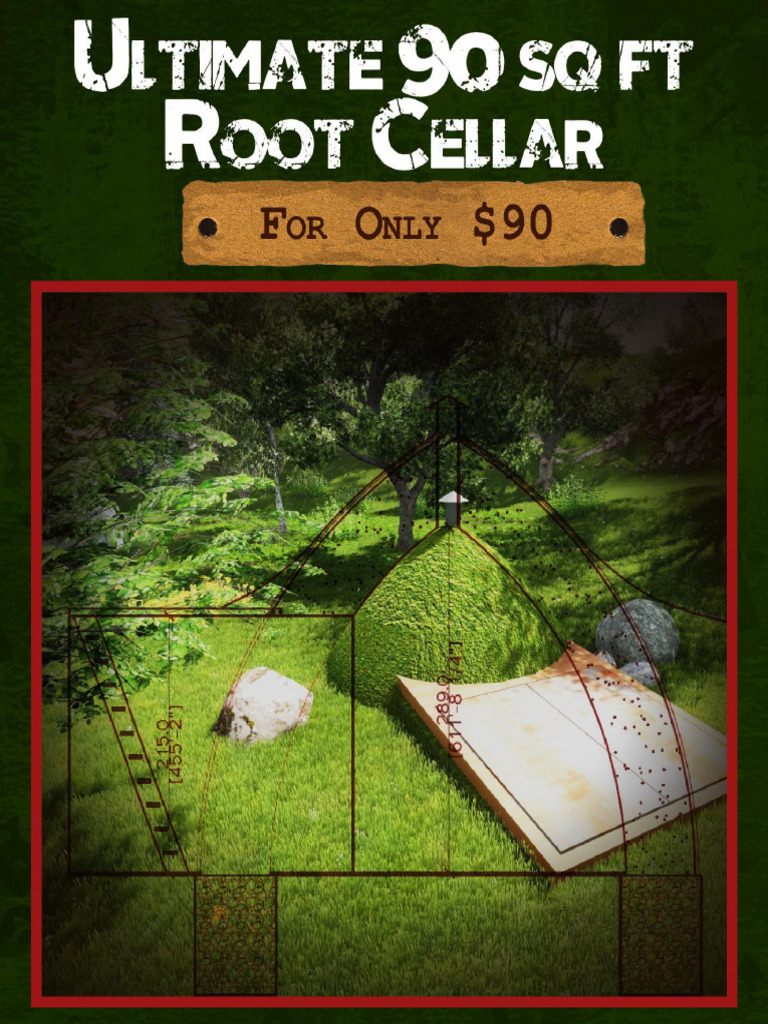 90 sq ft Root Cellar Building Guide | PDF | Basement | Building Engineering
