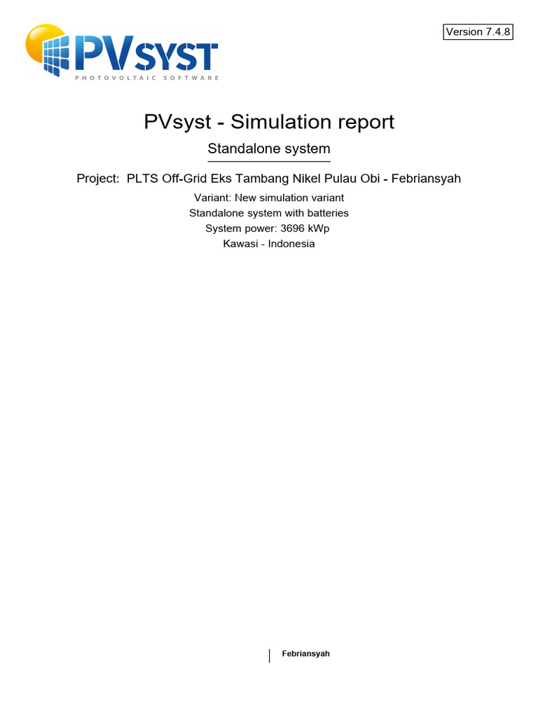 Off-Grid Solar System Simulation Report | PDF | Photovoltaics | Solar Panel