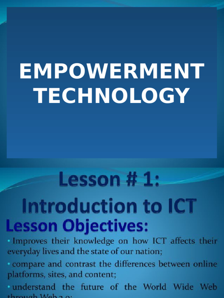 Empowerment Technology Introduction | PDF