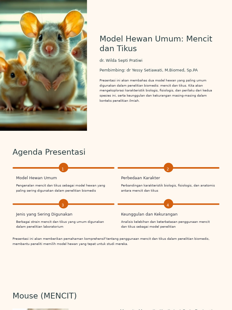 Mencit dan Tikus dalam Penelitian Biomedis | PDF