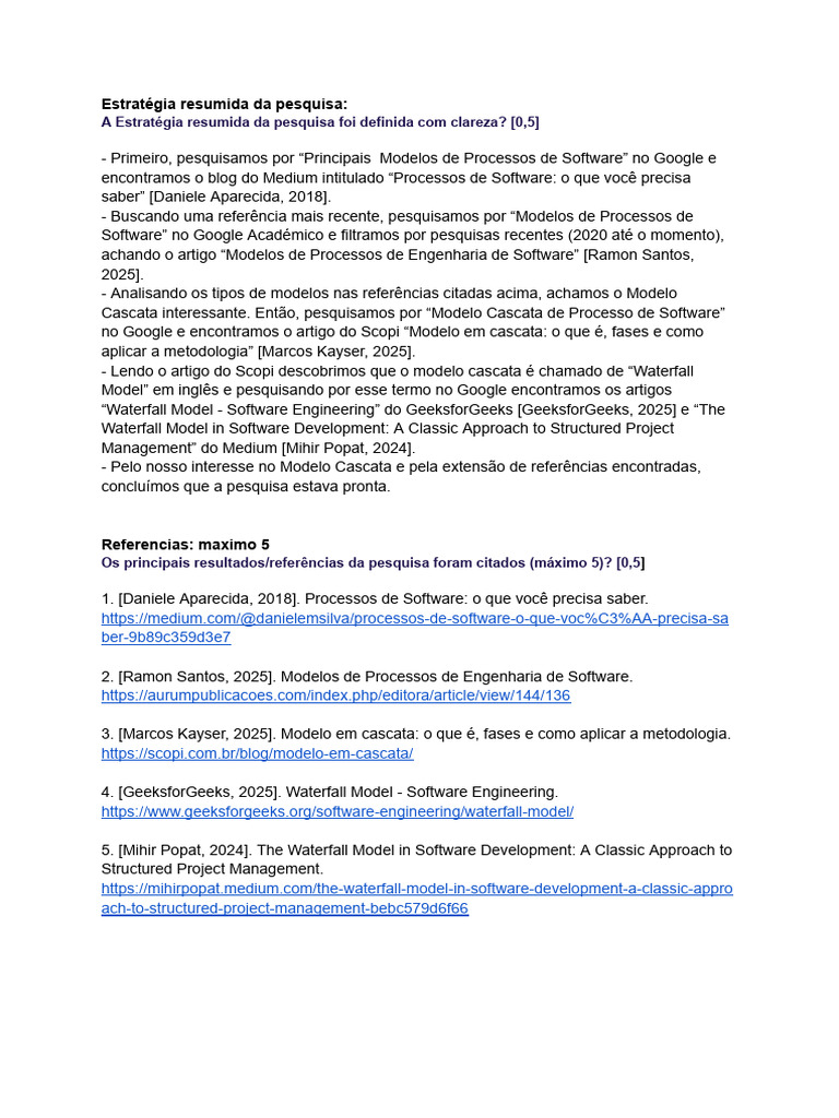 Pesquisa sobre Modelos de Processos de Software | PDF | Programas ...