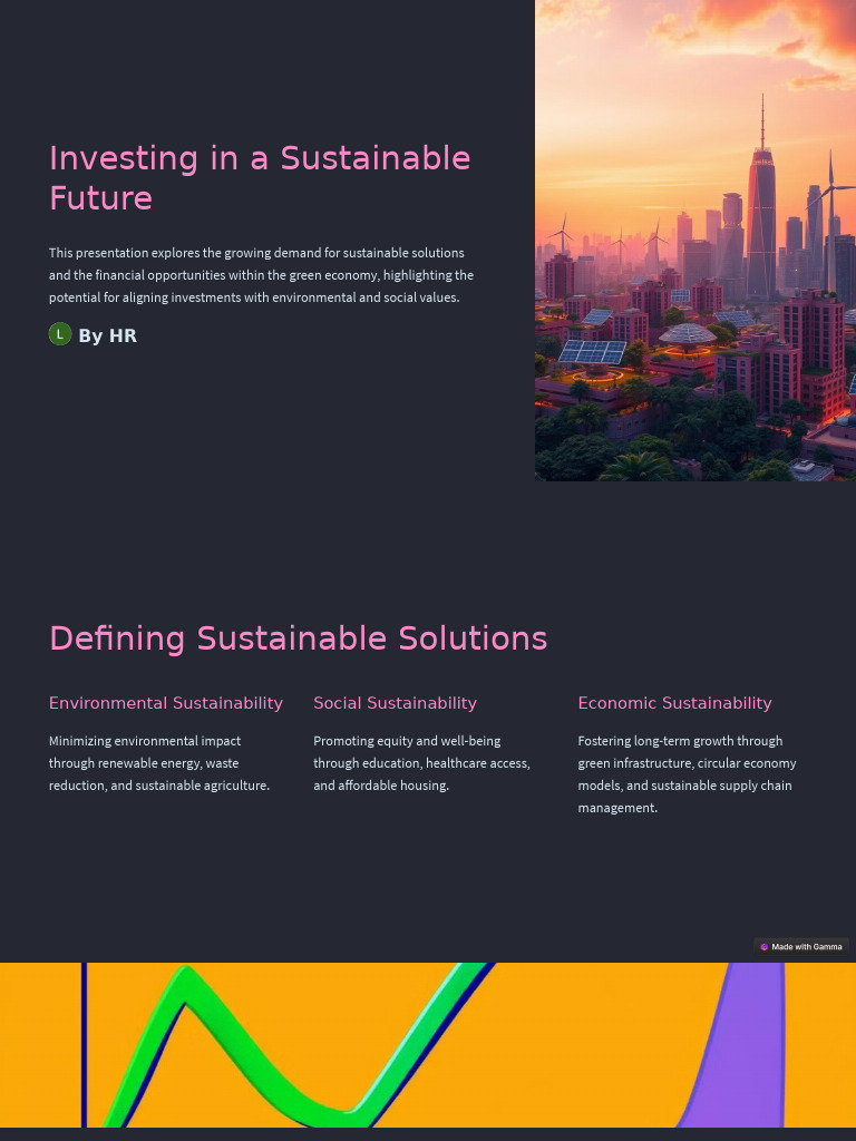 Investing in A Sustainable Future | PDF | Sustainability | Infrastructure