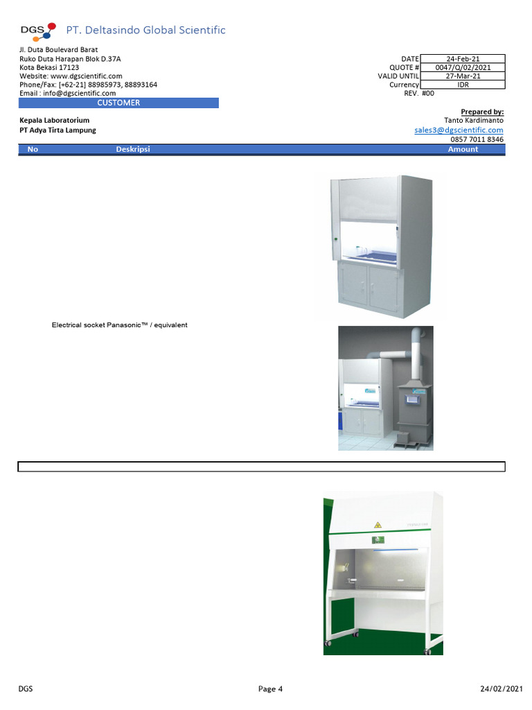 Laboratory Equipment Quotation 2021 | PDF