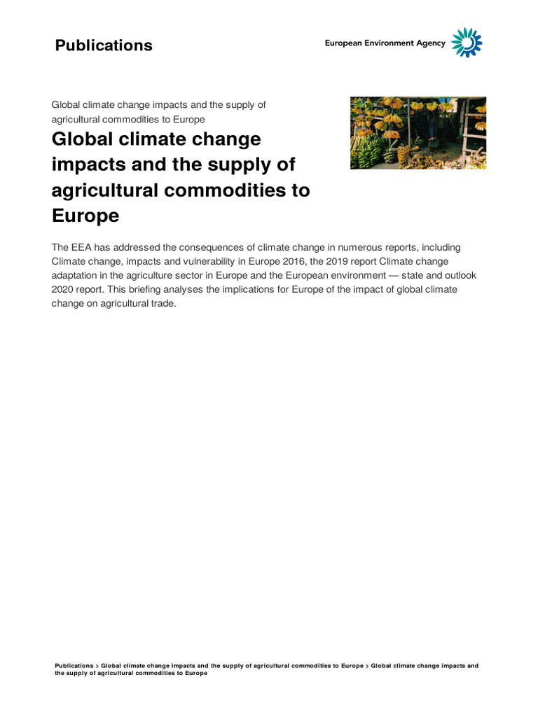 Global Climate Change Impacts and | PDF | Agriculture | Climate Change