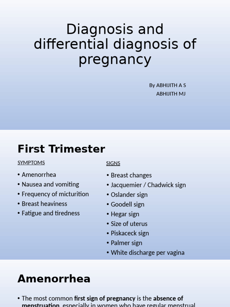 Understanding the Oslander Sign in Pregnancy | PDF | Human Chorionic ...