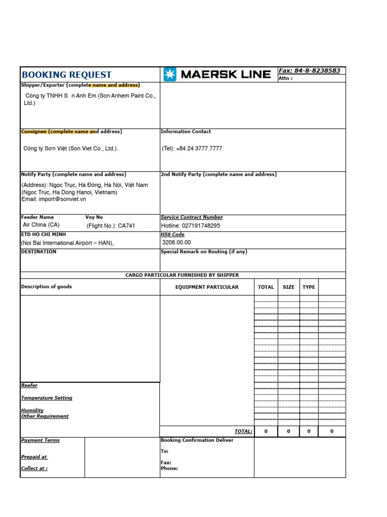 Booking Format | PDF