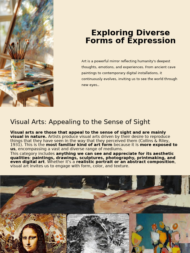 Diverse Art Forms and Expressions | PDF | The Arts | Paintings