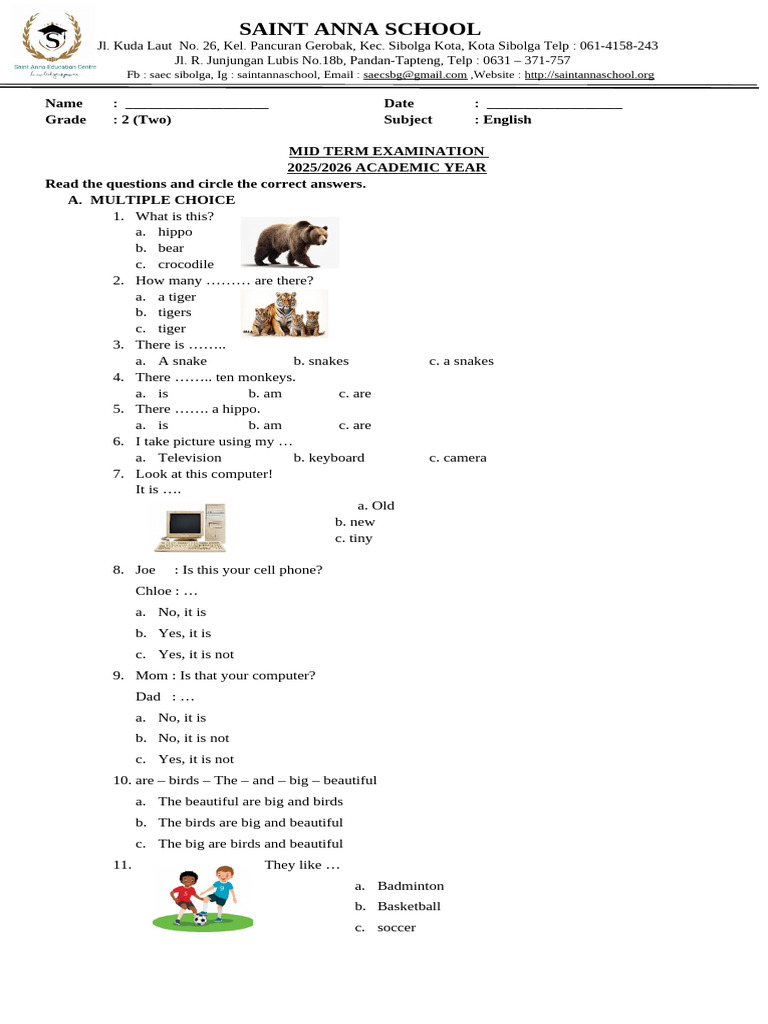 Mid Term 2025 - 2026 Semester 1 | PDF | Chess Openings | Chess