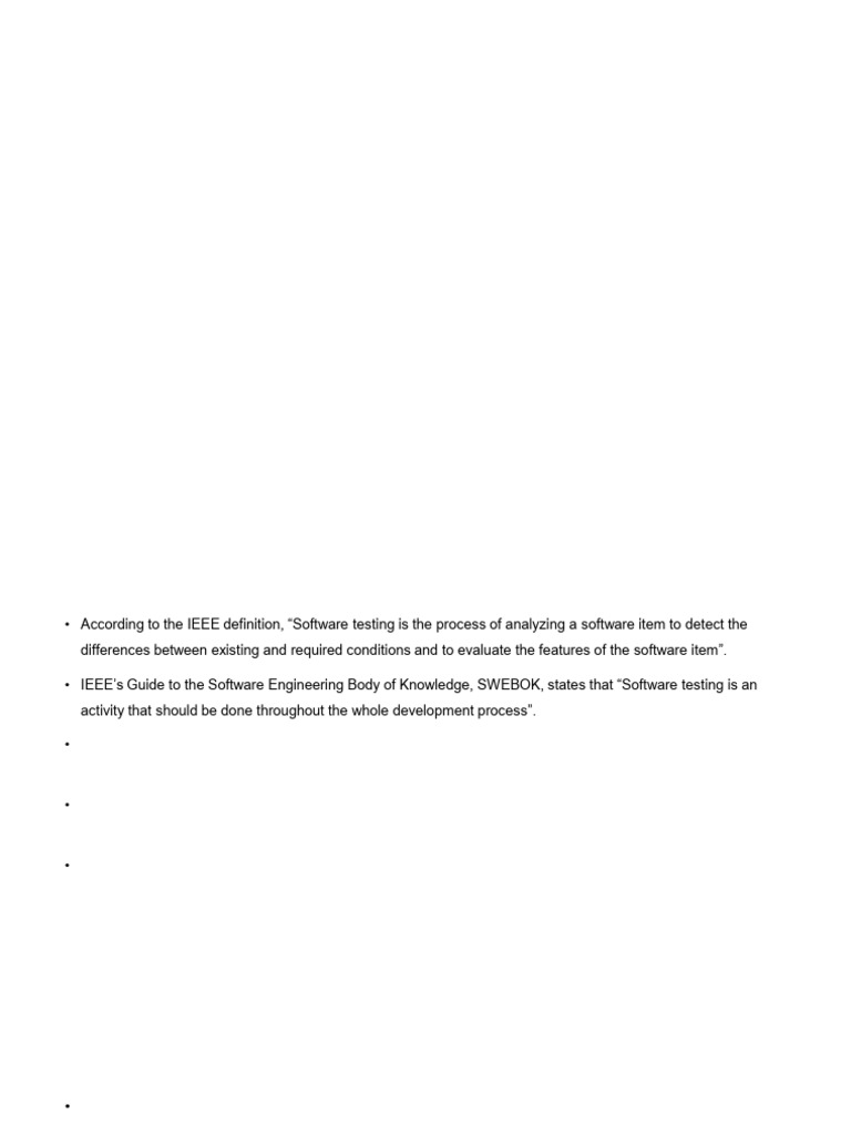 Chapter 2 Fundamentals of Software Testing | PDF | Software Testing ...