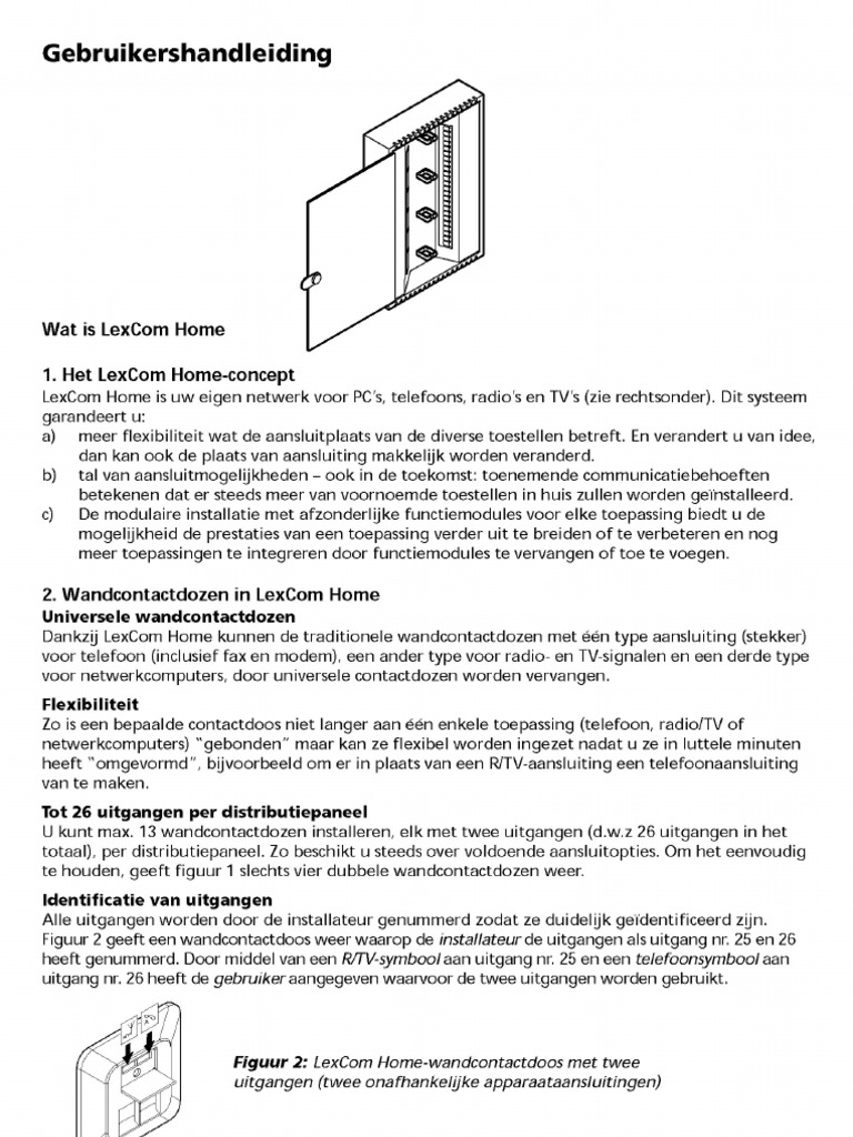 Gebruikershandleiding LexCom Home | PDF