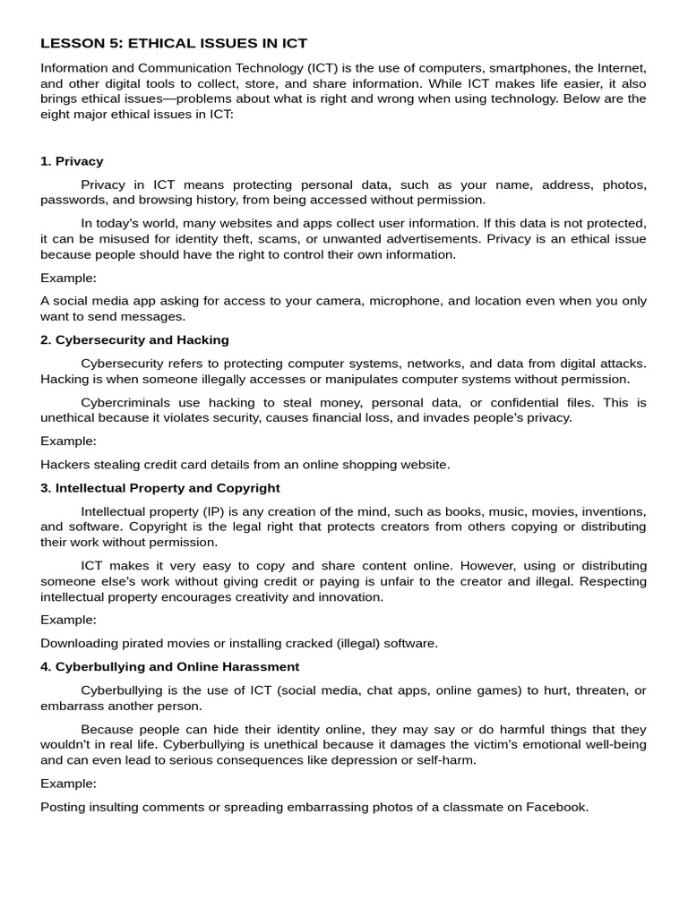 Ethical Issues in Information Technology | PDF | Cybercrime | Computer ...