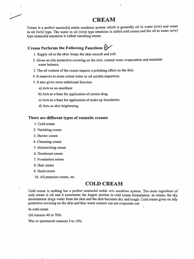 Cosmetology Final (Sheet-1) | PDF