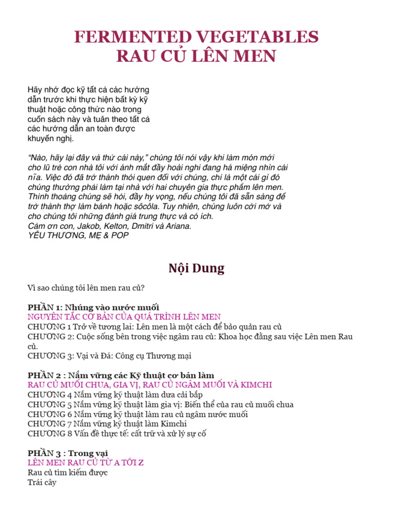 LÊN MEN RAU CỦ | PDF