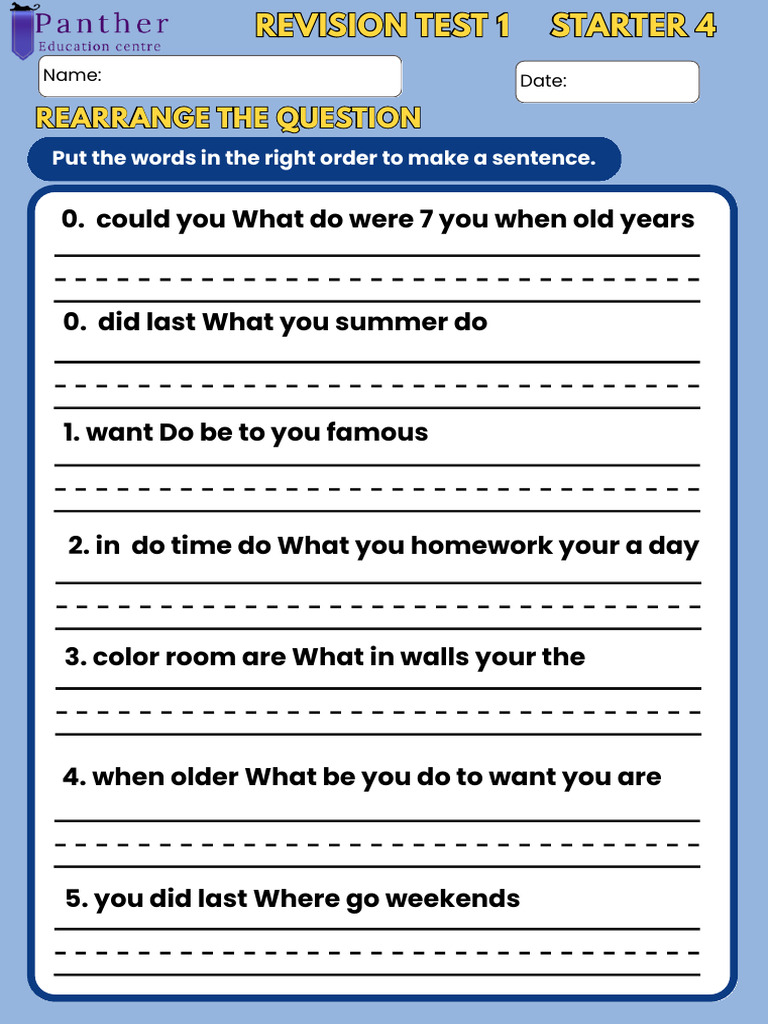 Rearrange The Sentences - 20250913 - 091530 - 0000 | PDF