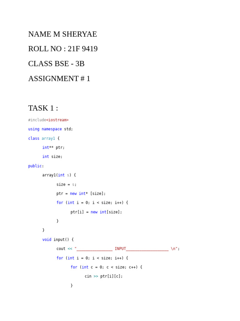 C++ Array Operations and Image Processing | PDF | Computer Programming ...
