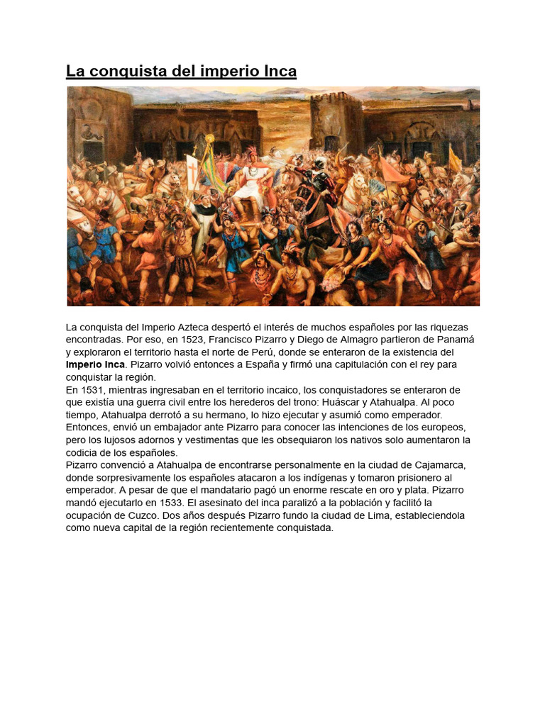 Conquista Del Imperio Inca | PDF
