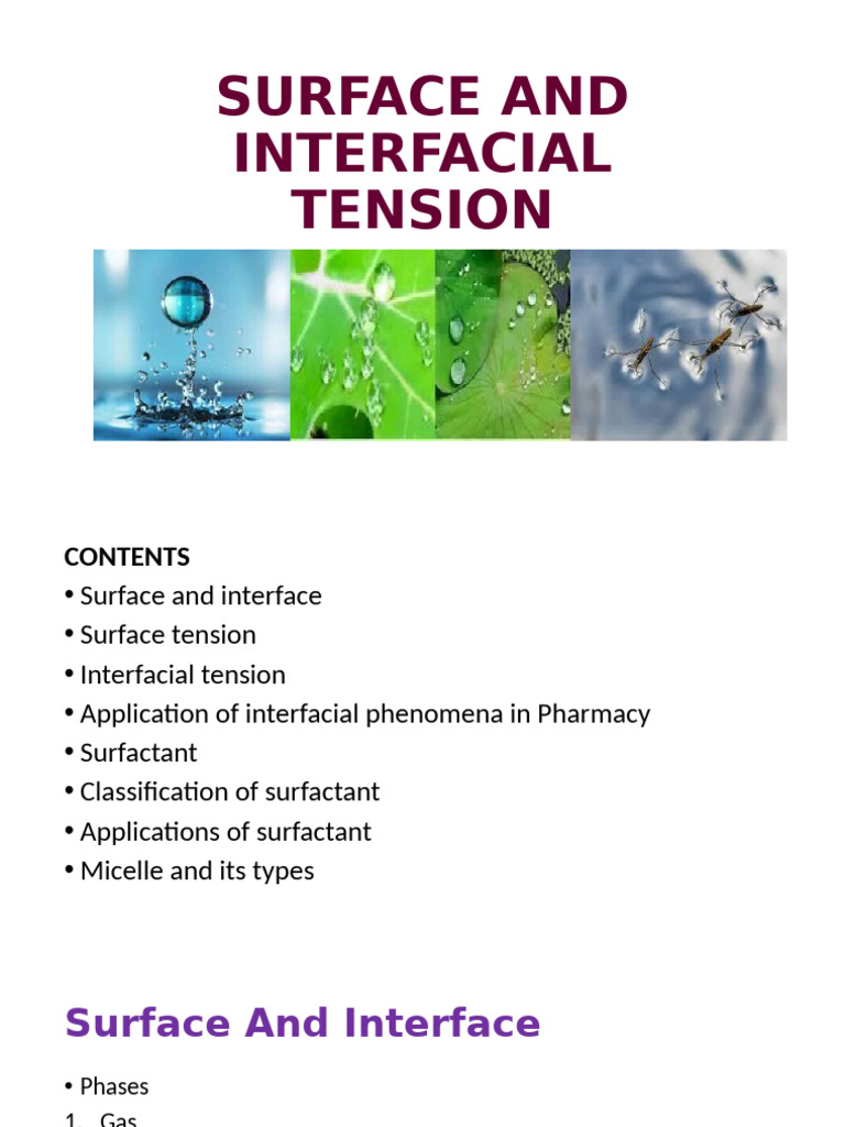 Surface and Interfacial Phenomenon | PDF