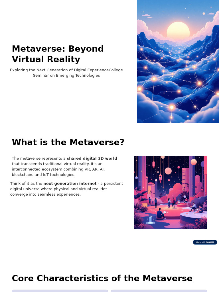 Metaverse Beyond Virtual Reality | PDF | Virtual Reality | Augmented ...