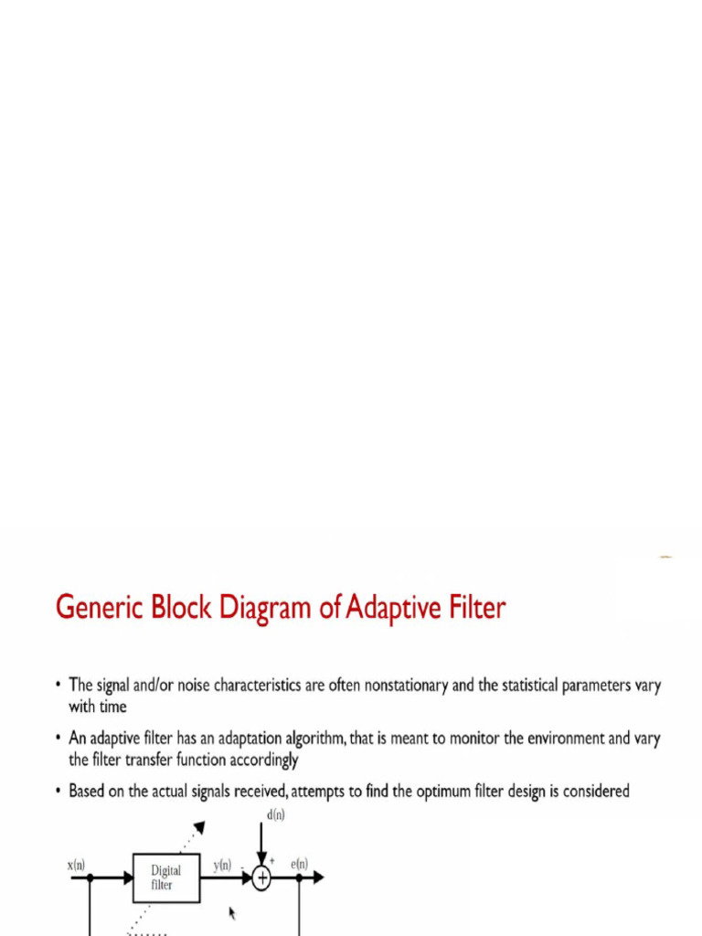 Adaptive Filter | PDF