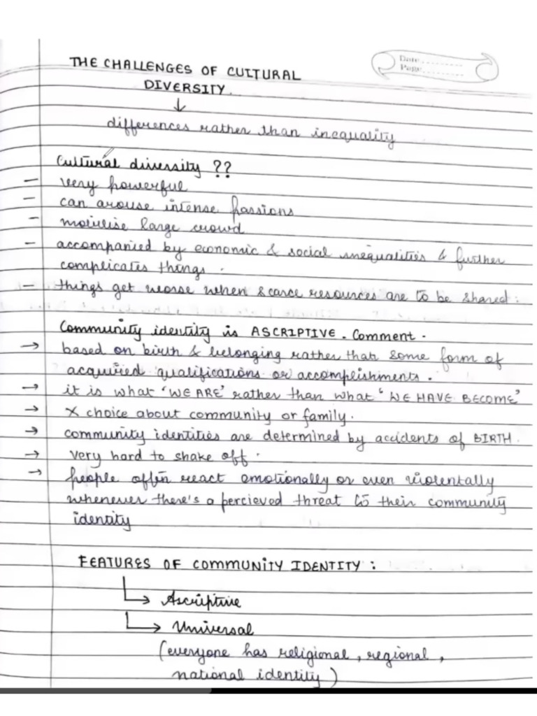 The Challenges To Cultural Diversity Notes | PDF