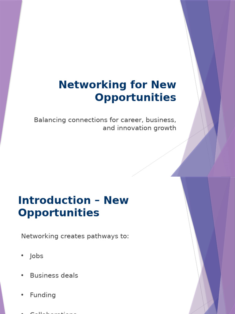 Networking Strategies for Career Growth | PDF | Startup Company | Small ...