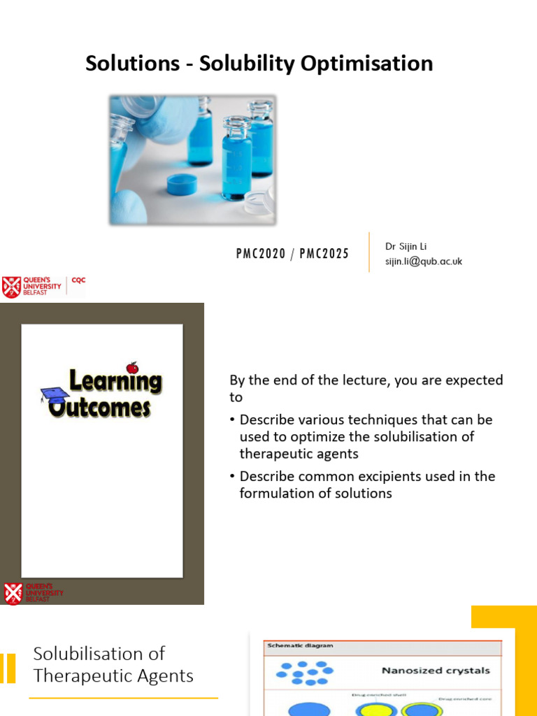 Solutions+ +Solubility+Optimisation | PDF | Solubility | Solvent