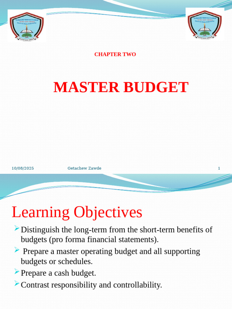 Master Budget Preparation Guide | PDF | Equity (Finance) | Depreciation