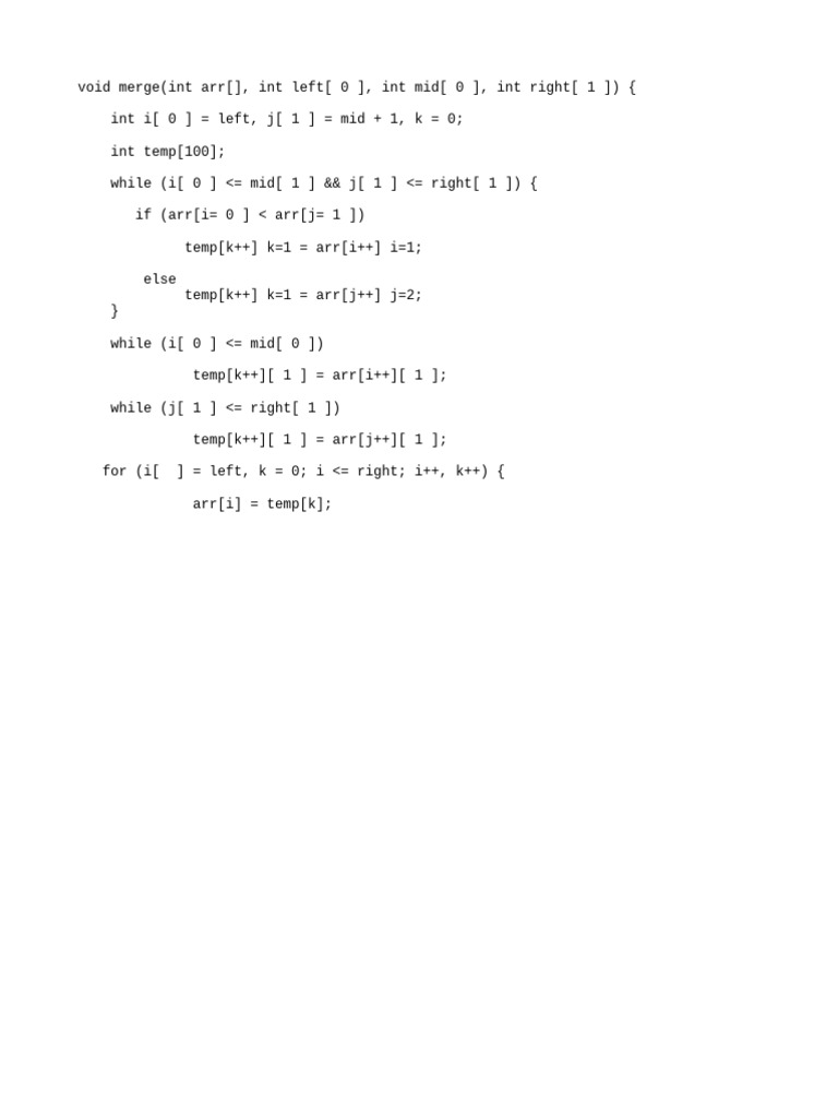 Merge Sort Algorithm Implementation | PDF