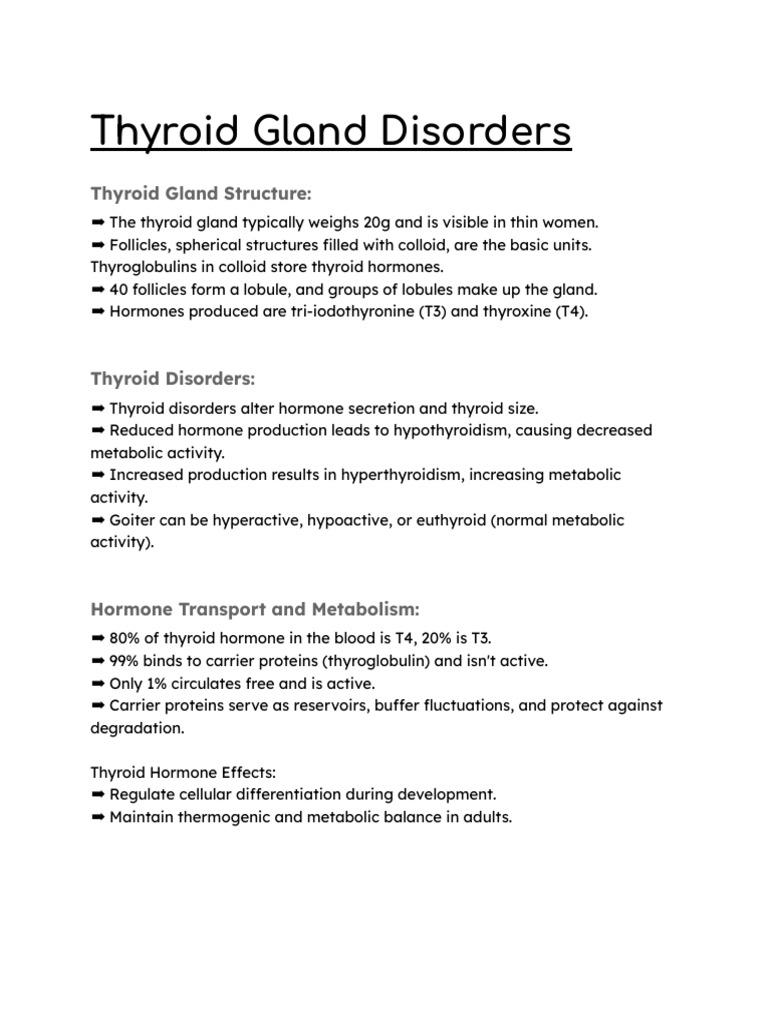 Thyroid Gland Disorders - GM | PDF | Thyroid | Hyperthyroidism