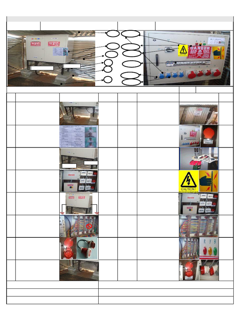 Daily Electrical Panel Checklist | PDF | Electrical Connector ...