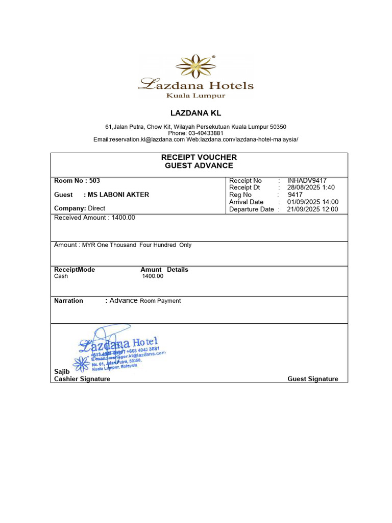 Advance Payment | PDF