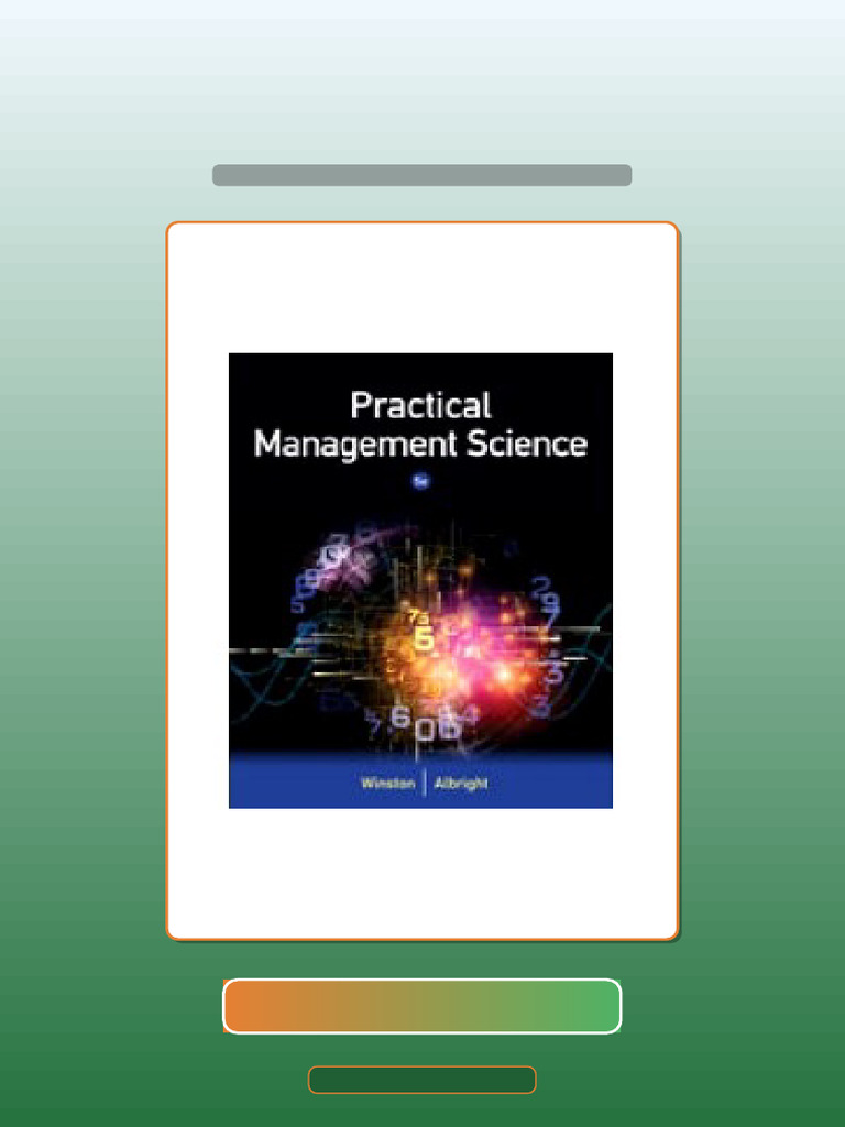 Practical Management Science 5th Edition eBook and TestBank Bundle Get ...