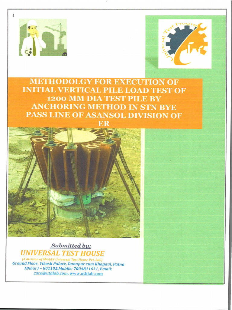Methodolgy For Execution of Initial Vertical Pile Load Test - 0001 | PDF