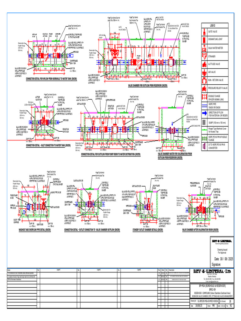 Reservoir Valve Chambers Layout Guide | PDF | Valve | Plumbing