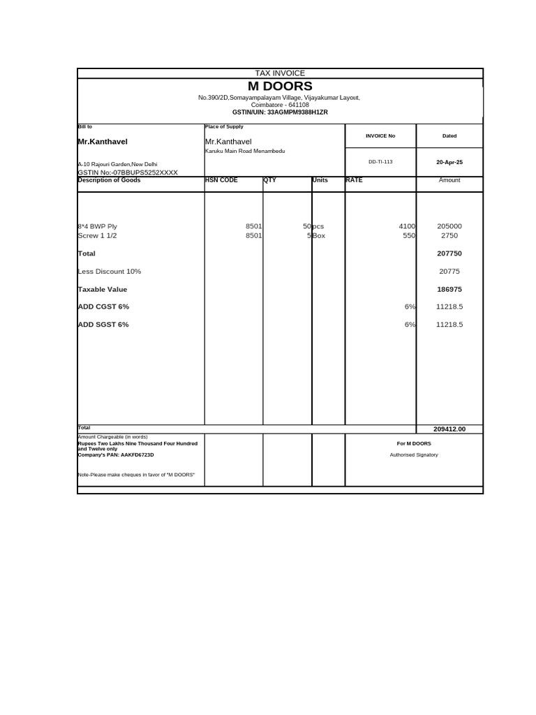 GST Tax Invoice Format Guide | PDF | Economy Of India | Governance